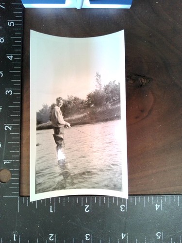 Fisherman 1950s snapshot - fisherman,